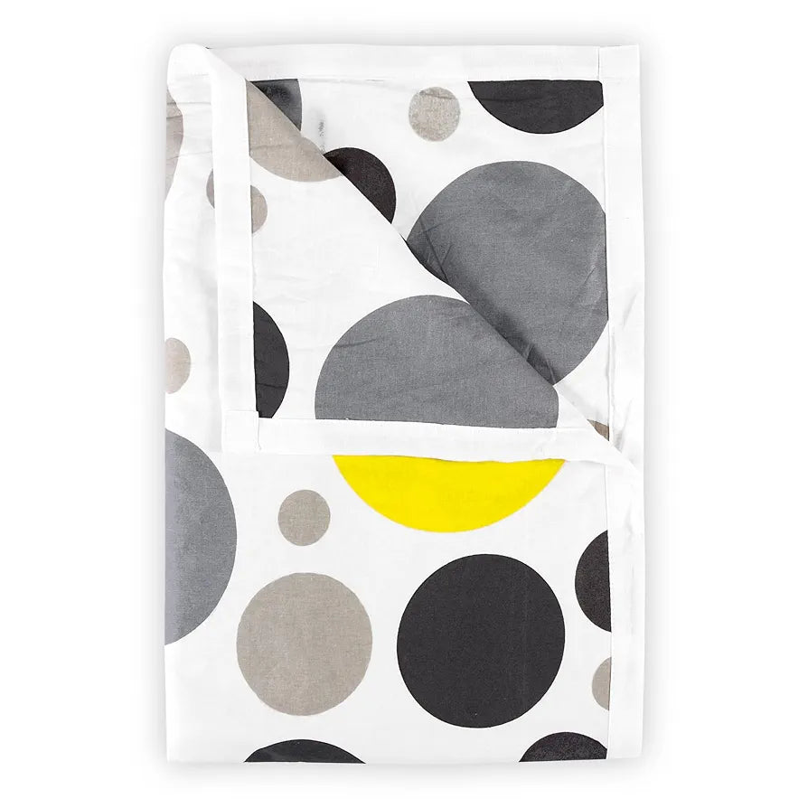 Divine Casa 100% Cotton All Season Calming Patch Single AC Dohar Blanket Lightweight for Winter Traveling Quarry TC - 120