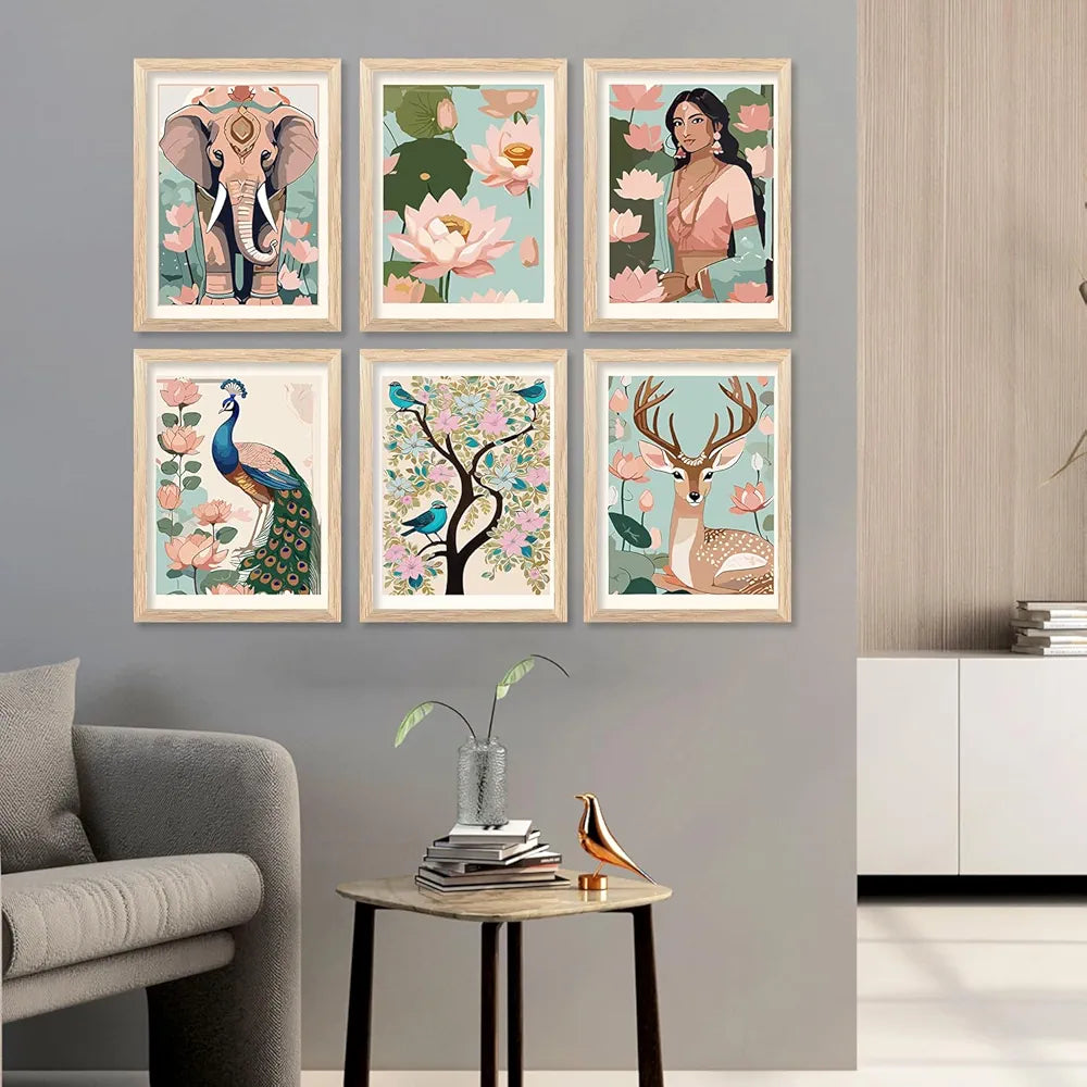 Kotart Traditional Indian Inspired Wall Art Prints for Home and Office Decor A