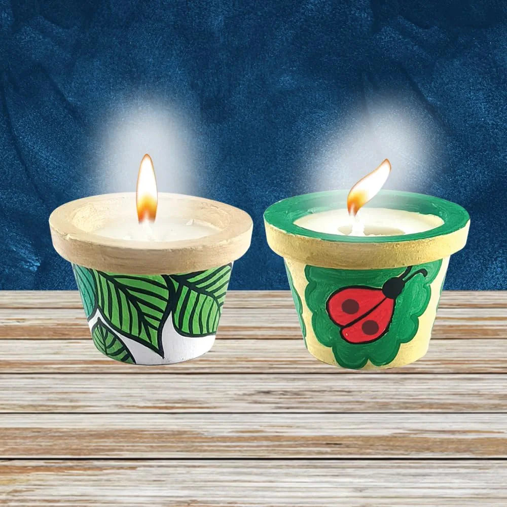 Toykraftt Art and Craft kit, Pot Painting Kit, Christmas Gift, DIY Diwali Candle Making Kit for age 8 to 12 - Candles From Pretty Pots
