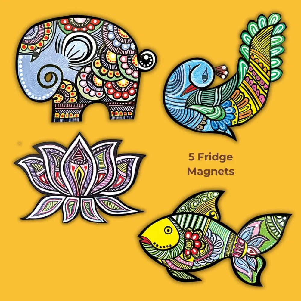 TOYKRAFTT DIY Indian Art Forms, Art and Craft Kit for 9-12 Year Olds, Gifts for Girls & Boys - Madhubani Art
