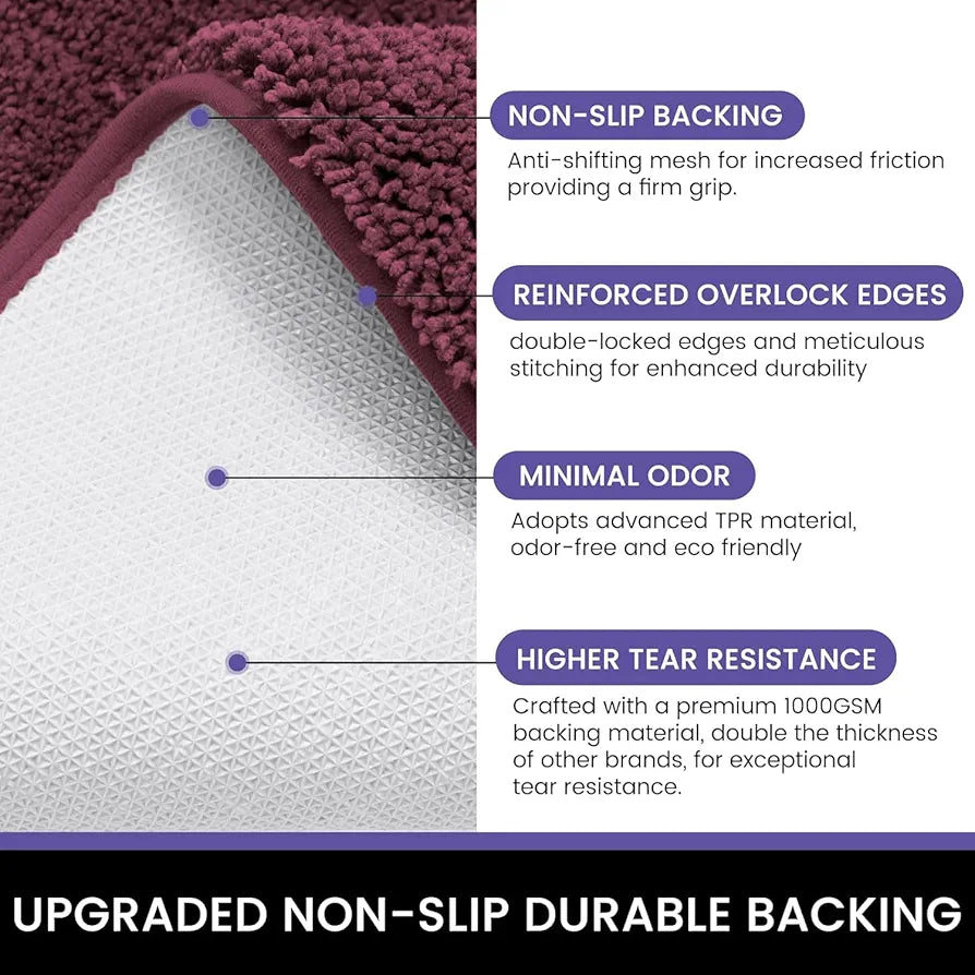 Luxe Home International Runner Super Soft Anti Skid Newman Rug For Bedroom Rectangular Colour Wine