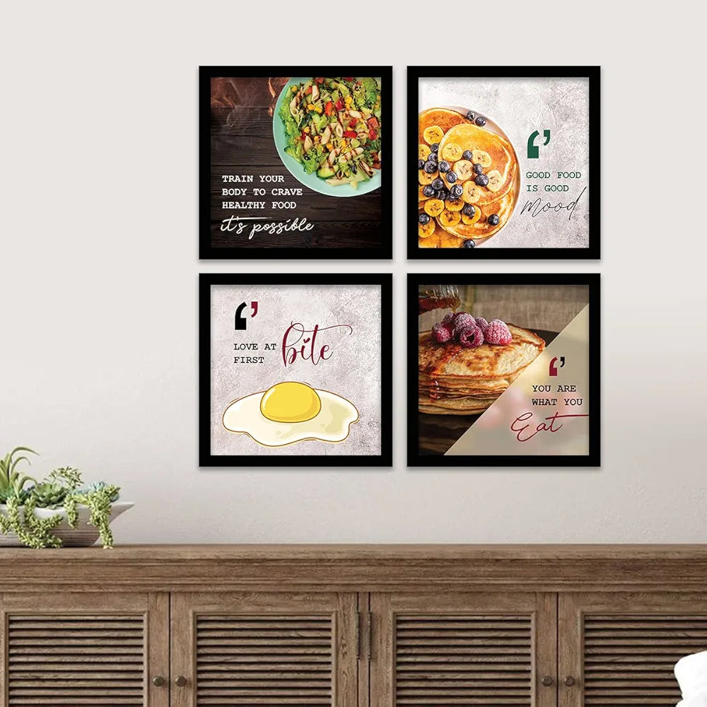 Kotart Train your Body Cooking Quotes Wall Posters With Frame