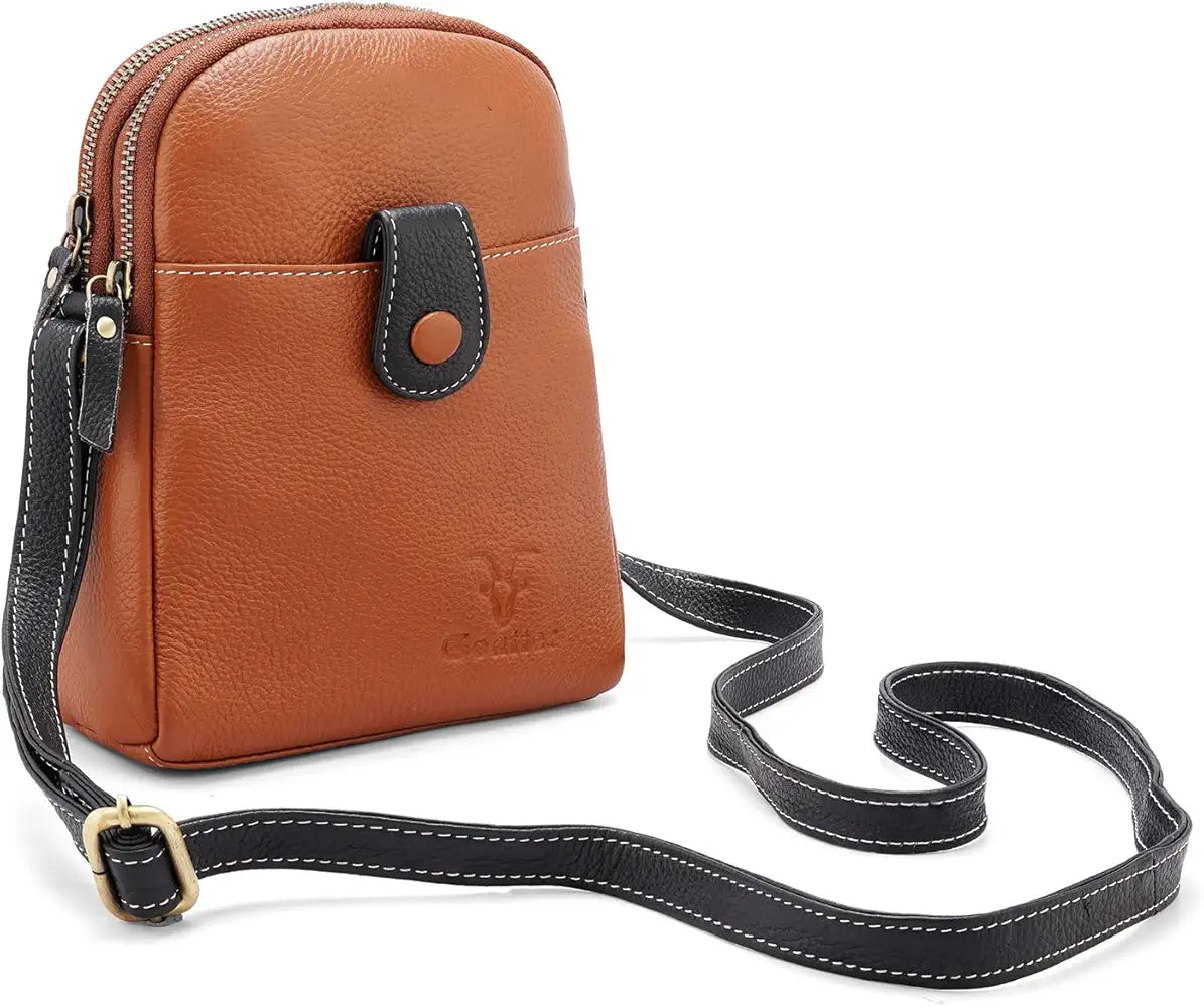 Goatter Genuine Leather Small Sling Cross-Body Bag For Girls And Women's