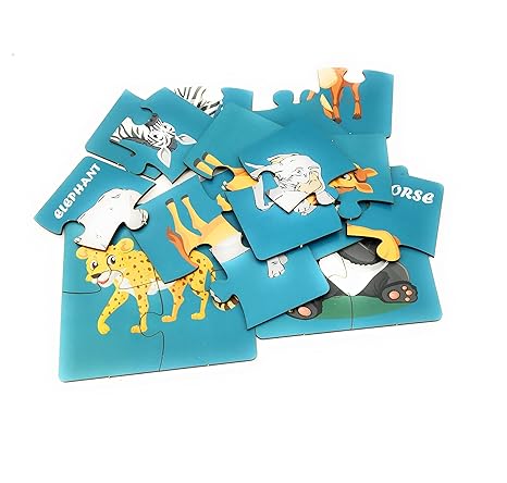 FunBlast Animal Jigsaw Puzzles for Kids, Wooden Paperless Jigsaw Puzzles for Kids