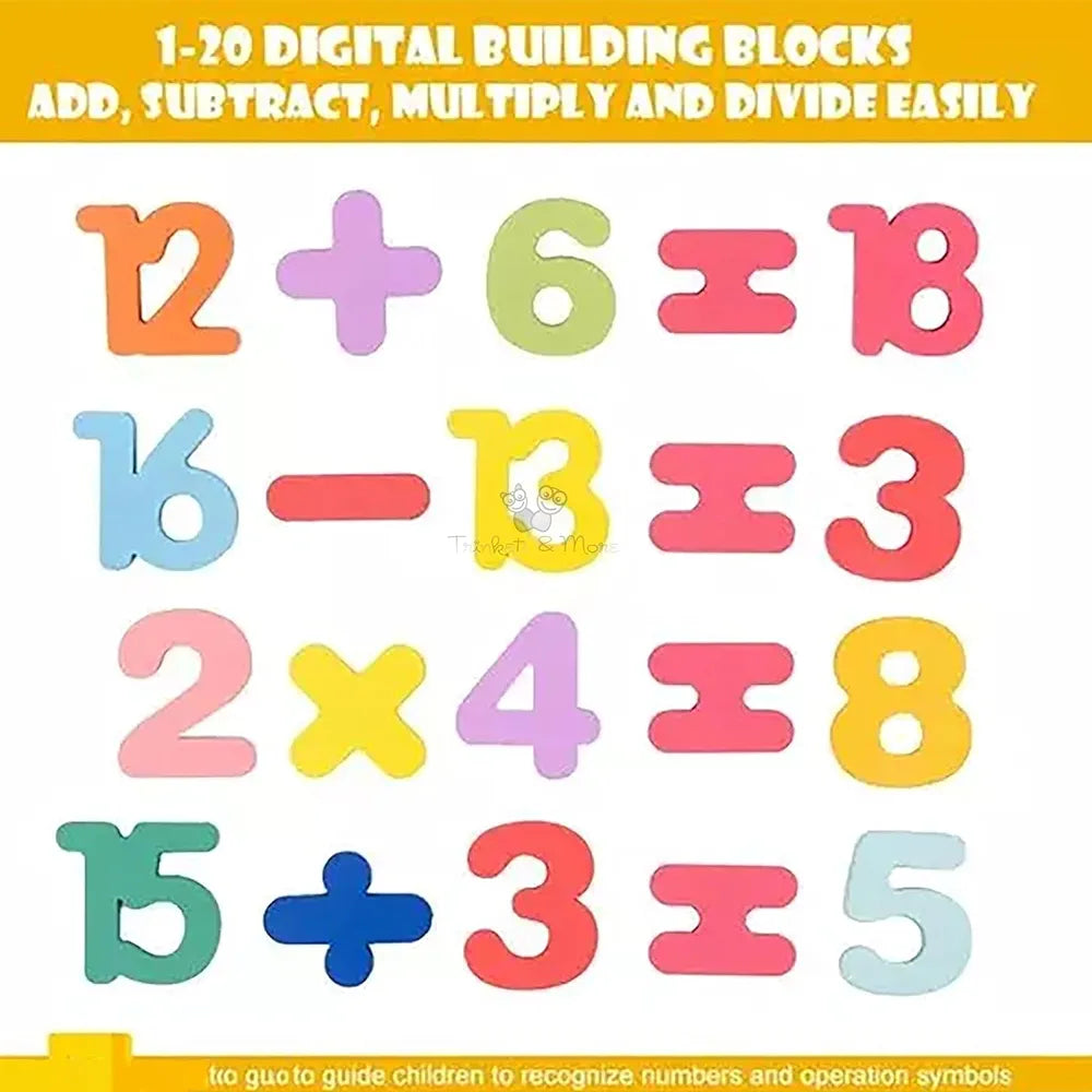 Trinkets & More 123 Numbers Puzzles Game Learning Board Maths Toy for Toddlers Preschoolers Early Educational 2+ Years