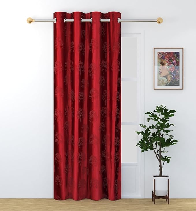 Fresh From Loom Window Curtains 5 Feet Long High Tenacity Yarn Polyester Punch Curtains