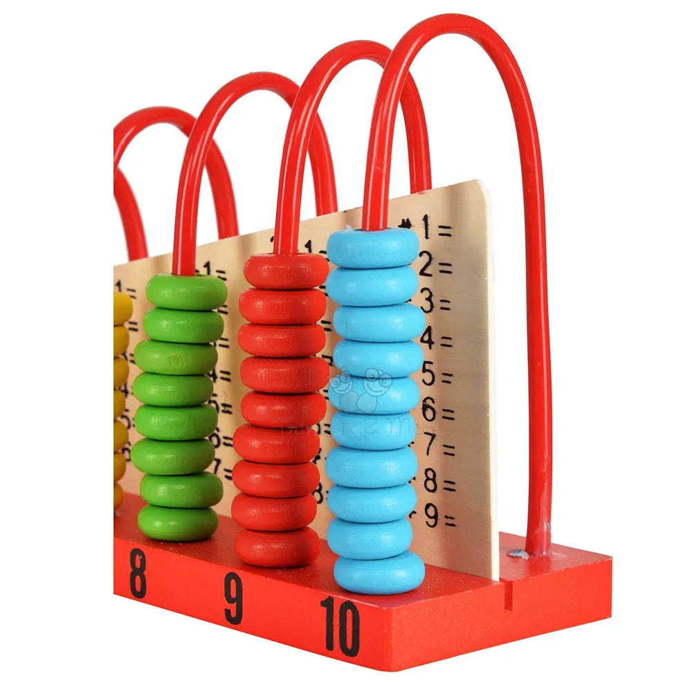 Trinkets & Moreยฎ - Wooden Calculation Shelf | Abacus Counting Addition Subtraction | Maths Learning Early Educational Kit Toy for Kids 3+ Years
