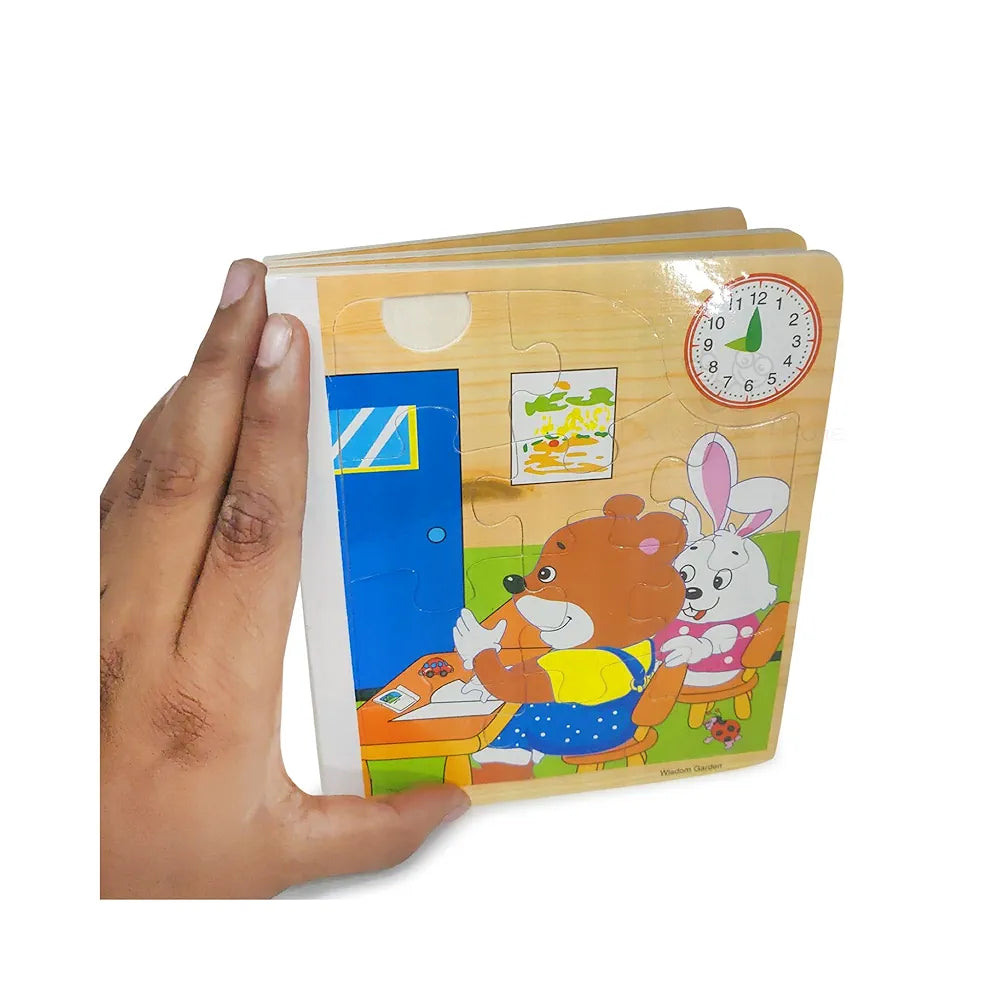 Trinkets & More – 6 in 1 3D Book Jigsaw Puzzle | Animal Themed for Toddlers Kids 2+ Years
