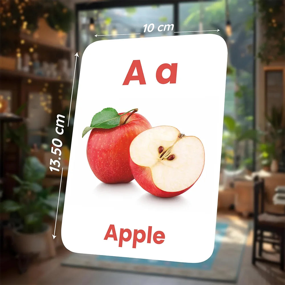 SPARTAN KIDS Alphabets Flash Cards for Kids | 27 Early Learning Flash Cards Easy & Fun Way of Learning 1 Year to 6 Years Babies, for Language_Skills