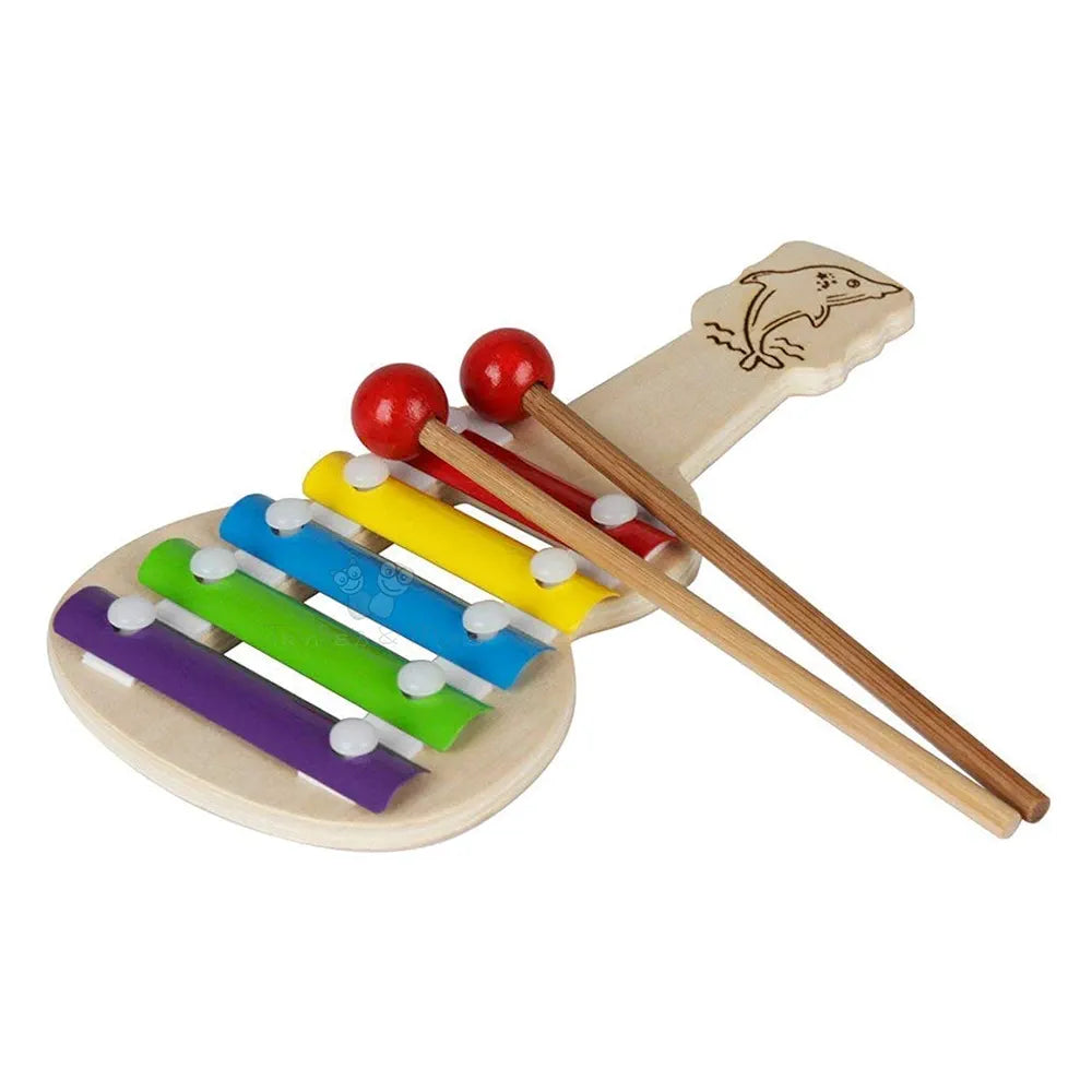 Trinkets & More Xylophone Guitar Wooden Kids First Musical Sound Instrument Toy Babies Toddlers 6 Months .