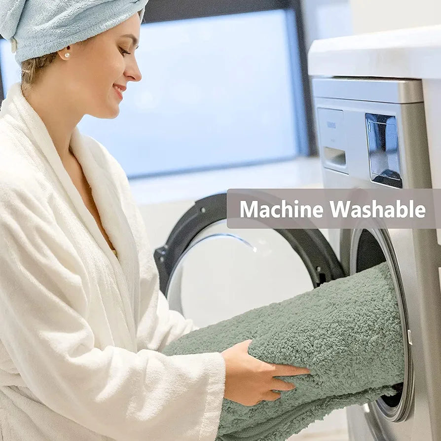 Luxe Home International Microfiber Bath Mat Super Soft Non Slip Vegas Rectangular Mats 45x75 cm Colour Pastel Green