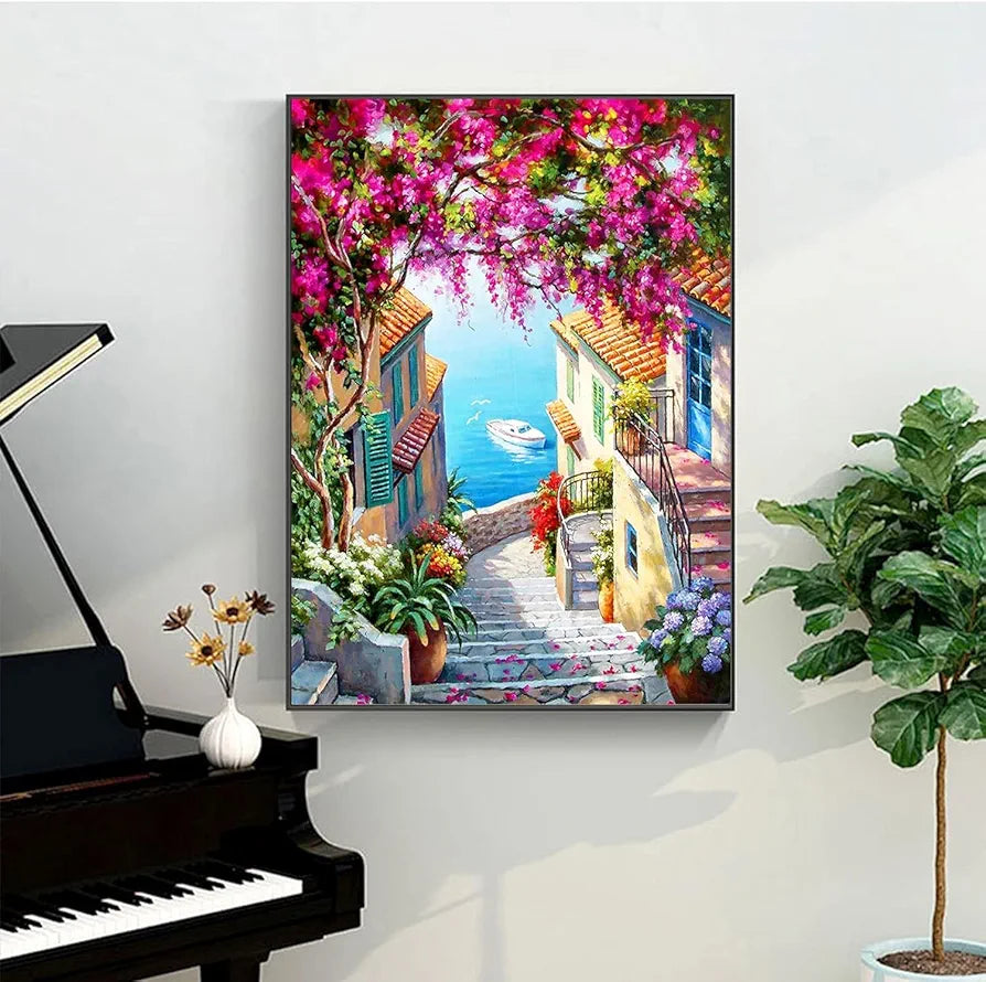 TREXEE DIY Acrylic Paint by Numbers for Adults Kids Beginner, Oil Paint by Numbers DIY PNB Painting DIY Painting by Numbers for Gift Home Wall Decor 16”W x 20”L