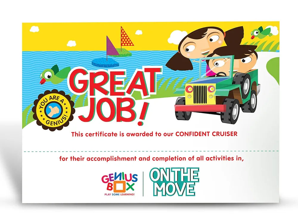 Genius Box - Play some Learning Transport Express Activity Kit,Paper,Multicolor 30 Activity Kit