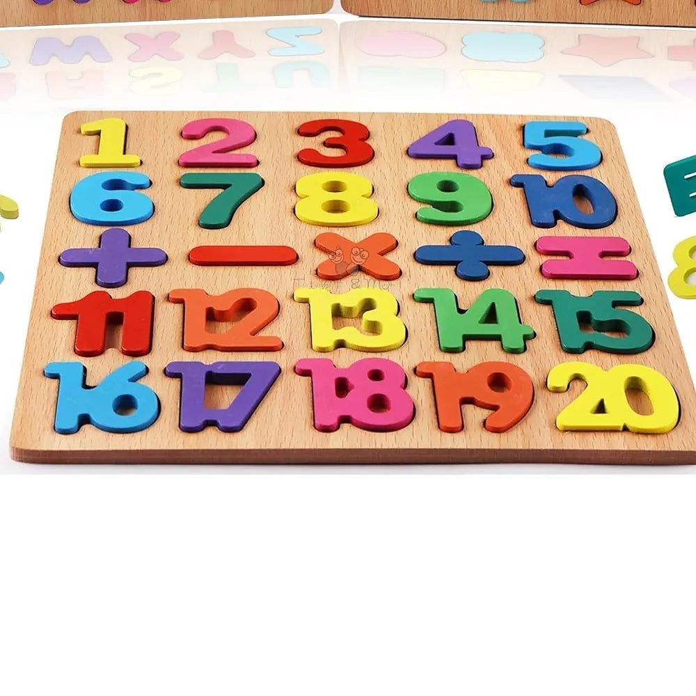 Trinkets & More 123 Numbers Puzzles Game Learning Board Maths Toy for Toddlers Preschoolers Early Educational 2+ Years