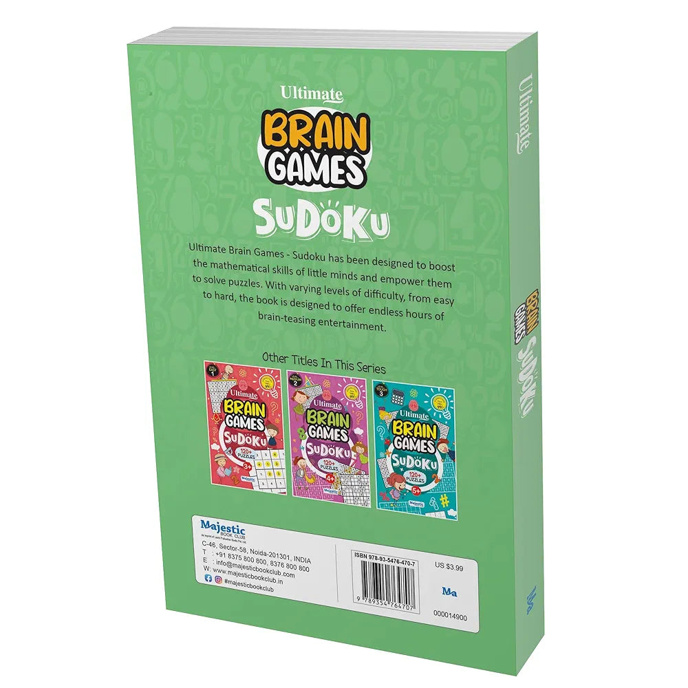 Sudoku Level 4 Expert for Kids - Ultimate Brain Games with 120+ Complex Puzzles for Ultimate Brain Development in children - | The Book Tree Books