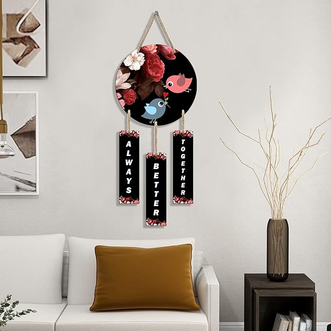 Sehaz Artworks Wooden Wall Hangings for Home Decoration Home Decor Items for Living Room - 60 Cm