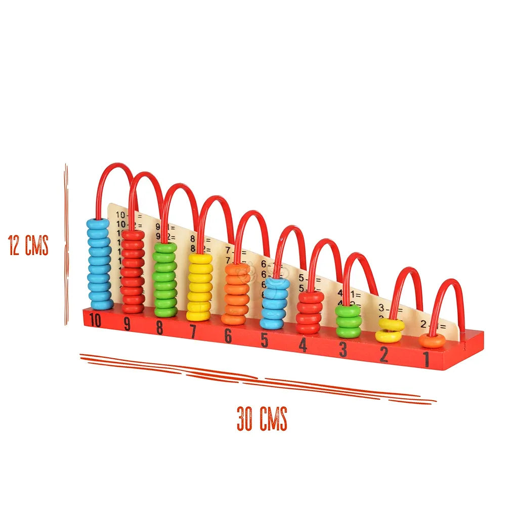 Trinkets & Moreยฎ - Wooden Calculation Shelf | Abacus Counting Addition Subtraction | Maths Learning Early Educational Kit Toy for Kids 3+ Years