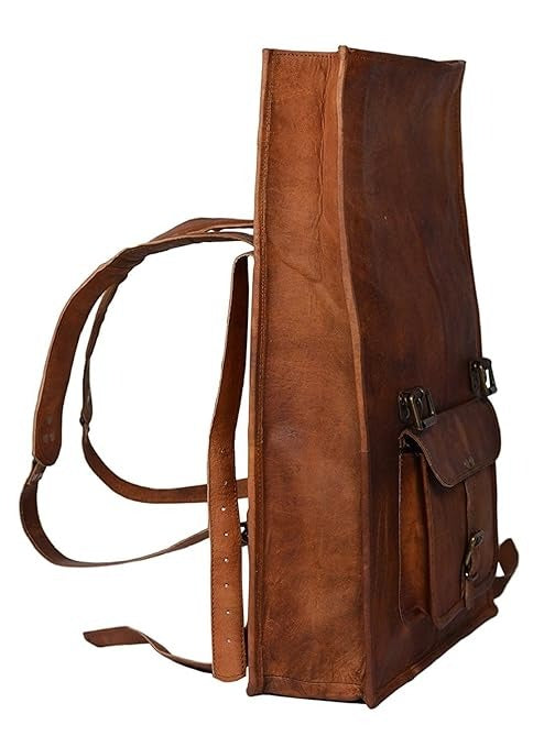 Craftshades – 12 x 16 x 20 Inch 100% Genuine Roll Leather Shoulder Backpack | Unisex