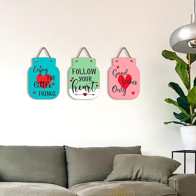 Sehaz Artworks Wall Hanging Decorative Items For Home Home Decor Items For Living Room Positive Vibes Only