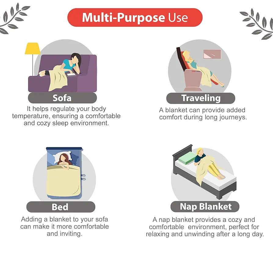 Divine Casa 100% Pure Cotton 120 GSM Reversible Geometric Print Single Bed Dohar for All Season Size TC - 144 Colour Rouge Red