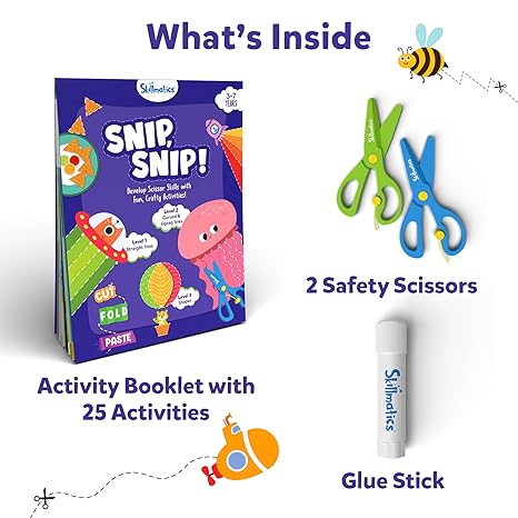 Skillmatics Art & Craft Activity Kit Snip Snip Practice Scissor Skills Craft Kits & Supplies 25 DIY Activities