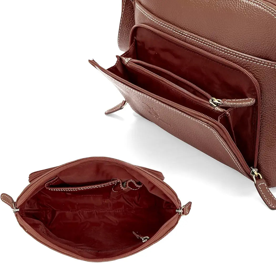 Goatter Genuine Leather Casual Sling Bag for Girls and Women