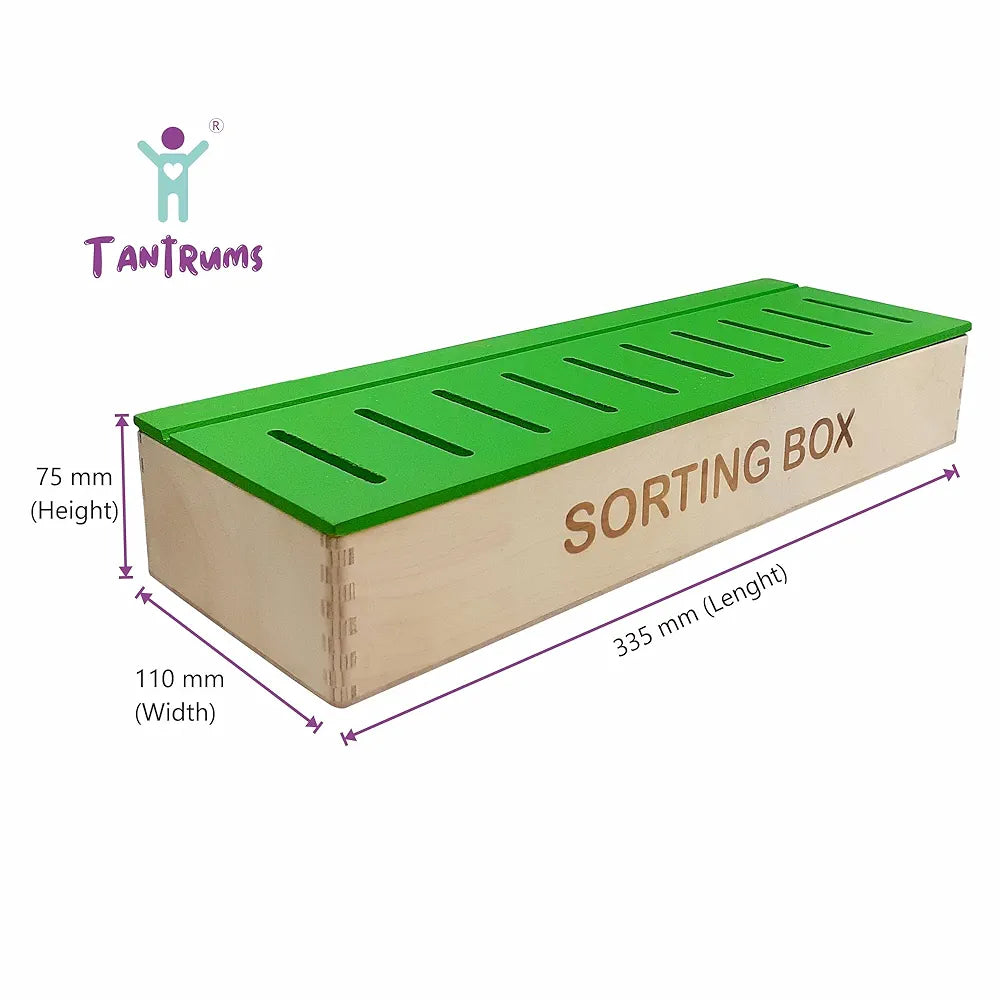 Tantrums Wooden Sorting Box for Sorting Activity | Educational Object Recognation Block Toy for Pre-School Kindergarten Skill Development Toy I Multicolour Object Identification for Toddlers Toy