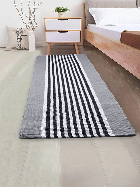 Saral Home Stripe Designer Soft Cotton Durable & Washable Multipurpose Runner