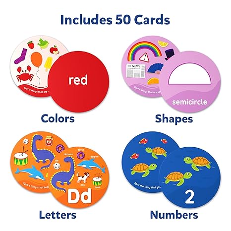 Skillmatics Flash Cards for Toddlers Spot & Learn Letters Numbers Shapes & Colours Preschool Learning