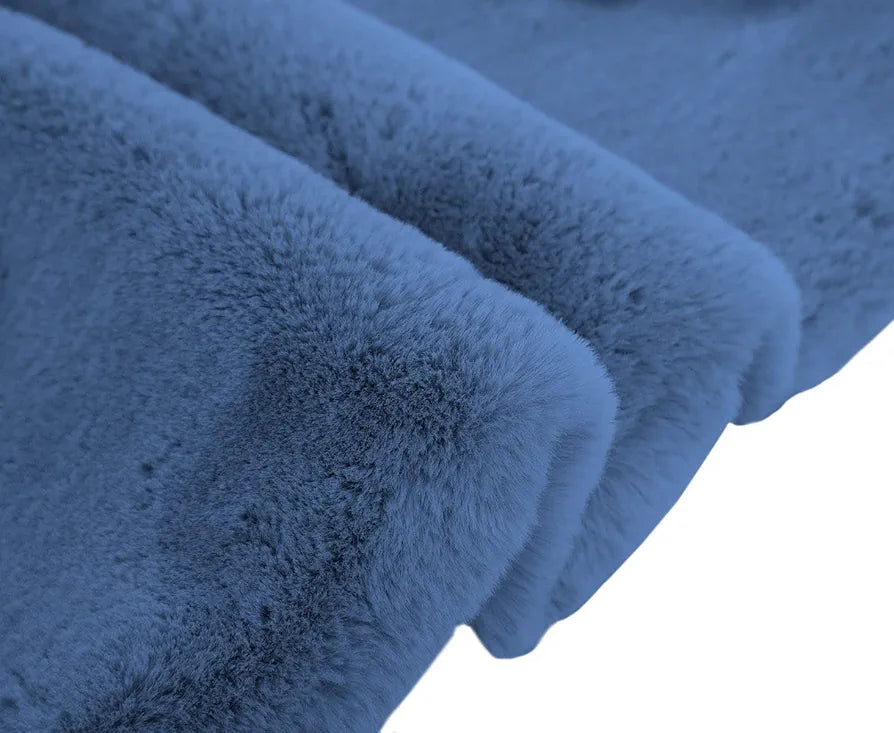 Luxe Home International Ruffle Floor Rug 3 X 5 FtColour Blue