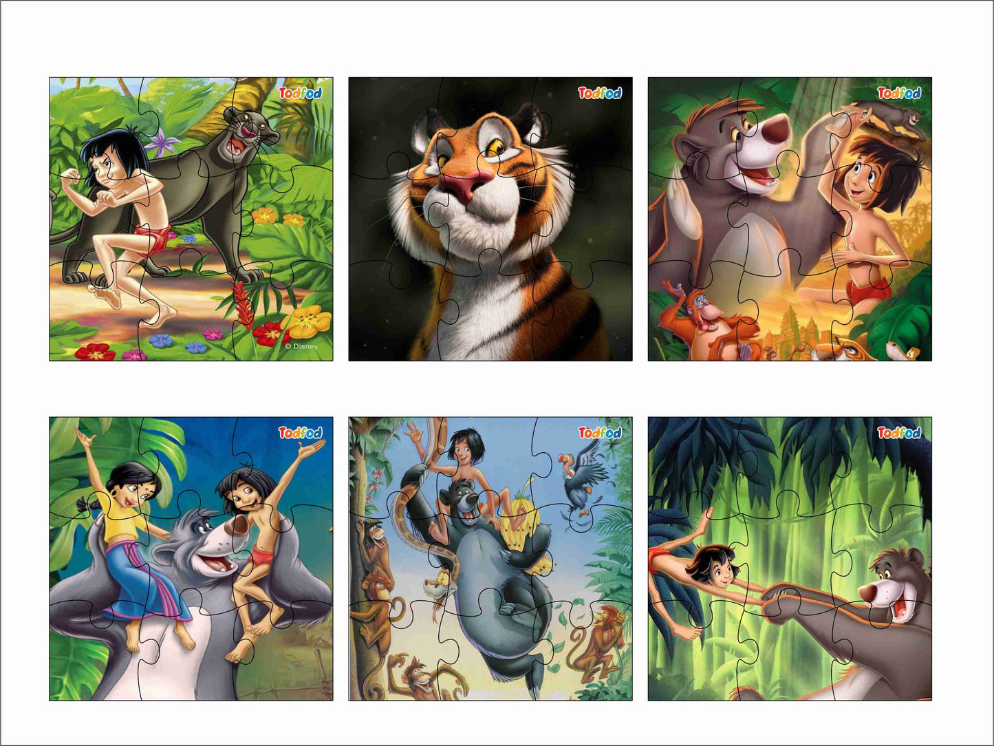 Wooden Jigsaw Puzzle - Jungle Book Mowgli & Friends