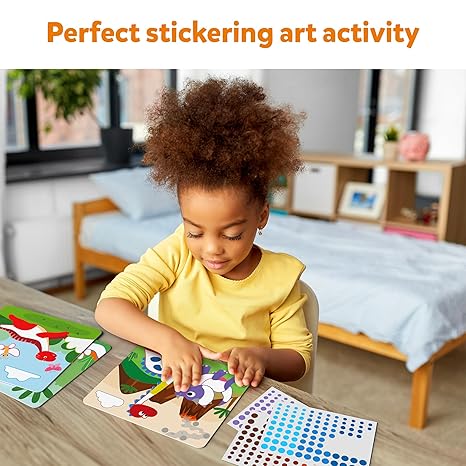 Skillmatics Art Activity Dot It Dinosaurs No Mess Sticker Art for Kids Craft Kits Diy Activity