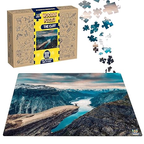 Webby The Cliff Wooden Puzzle Best Gift for Teenager Puzzle for Adult & 14+ Kids, 1000 Pieces Puzzle
