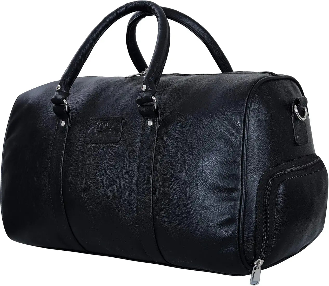 Leather World Duffle Bag for Travel with Shoe Compartment for Men and Women Made of Textured Leatherette with Detachable Shoulder Strap Cabin Bag