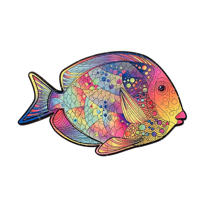 91 Knots Fish Theme 84 Pieces Wooden Puzzle Games for Kids | Animal Puzzles for Kids | Wooden Puzzle for Kids 6+ | Board Games for Kids