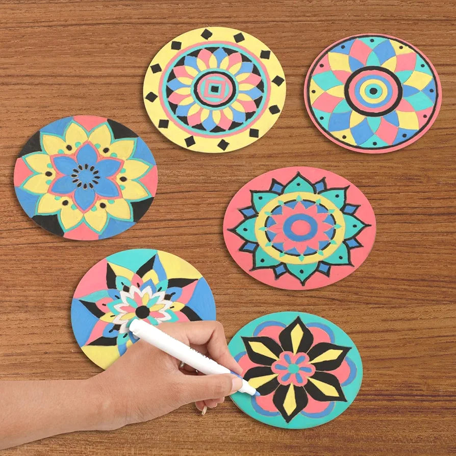SPARTAN KIDSยฎ Mandala Art Kit Age 3+ | Create 6 Beautiful Mandalas | Art Kit with Mandala Drawing for Kids 6-12 & Craft Kit for Girls 9-12 | Mandala Art Kit for Adults