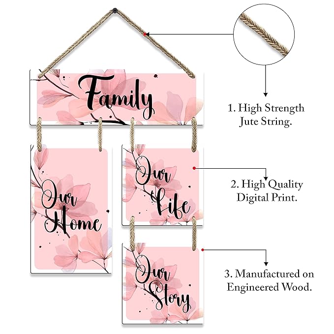 Sehaz Artworks Wooden Wall Hangings for Home Decoration Decorative Items for Home - 4-0032