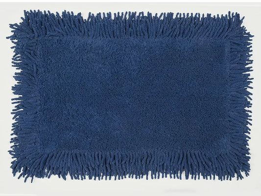 Saral Home Cotton Blue Shaggy Mat