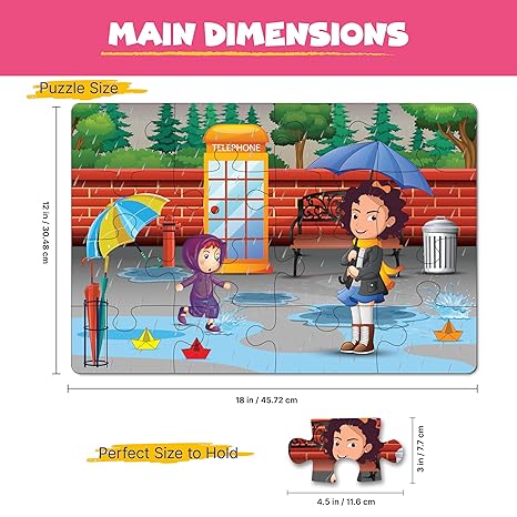 The Puzzl Co - Set of 2 Seasons Jigsaw Puzzles Educational Toy for Kids, for Boys & Girls