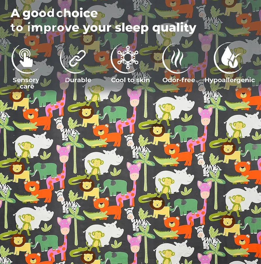 Fresh From Loom Bed Sheet Cartoon Printed Single Bedsheet Bedsheet for Kids Room with 1 Pillow Cover Multicolor 144 TC