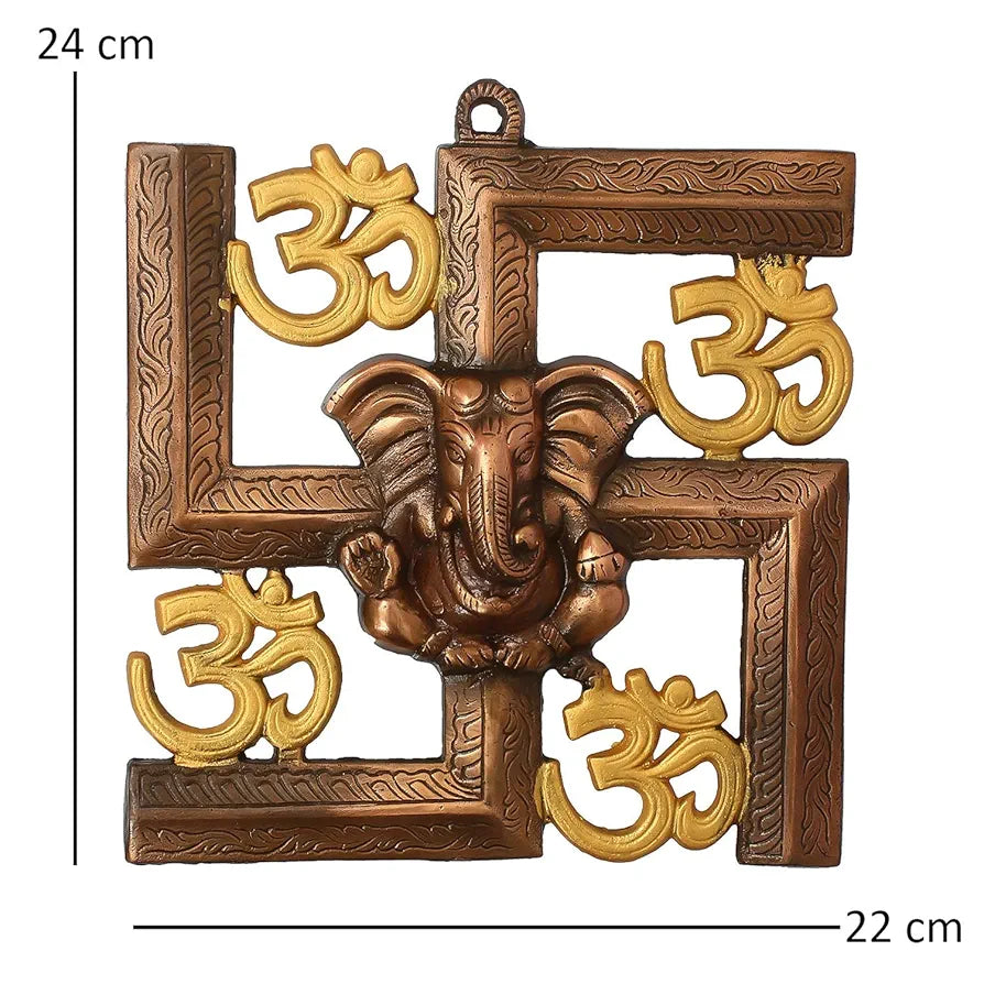 Webelkart Cast Iron Ganesha Wall Hanging For Home Entrance Door