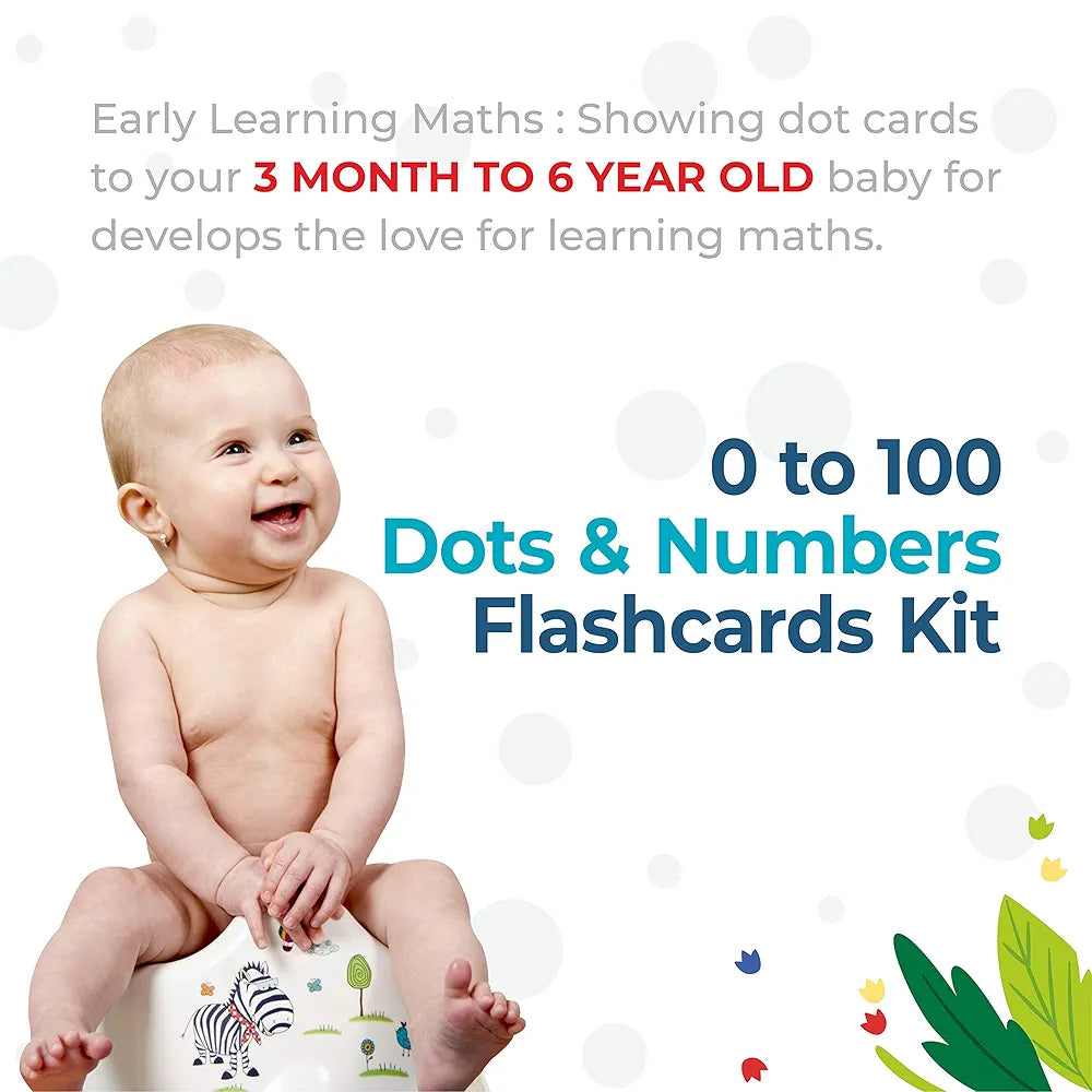 SPARTAN KIDS® Spartan Kids 0 to 100 Dot & Number Flash cards Kit | A4 Size Numbers & Maths Symbols Dot Cards | Dot cards for Babies 1 to 100 | Easy & Fun way of Learning 3+ months babies | More Than 200+ Flash cards