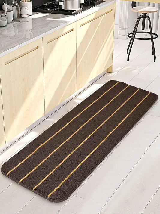 Saral Home Rectangular Striped Soft PP Yarn Durable & Washable Multipurpose Runner
