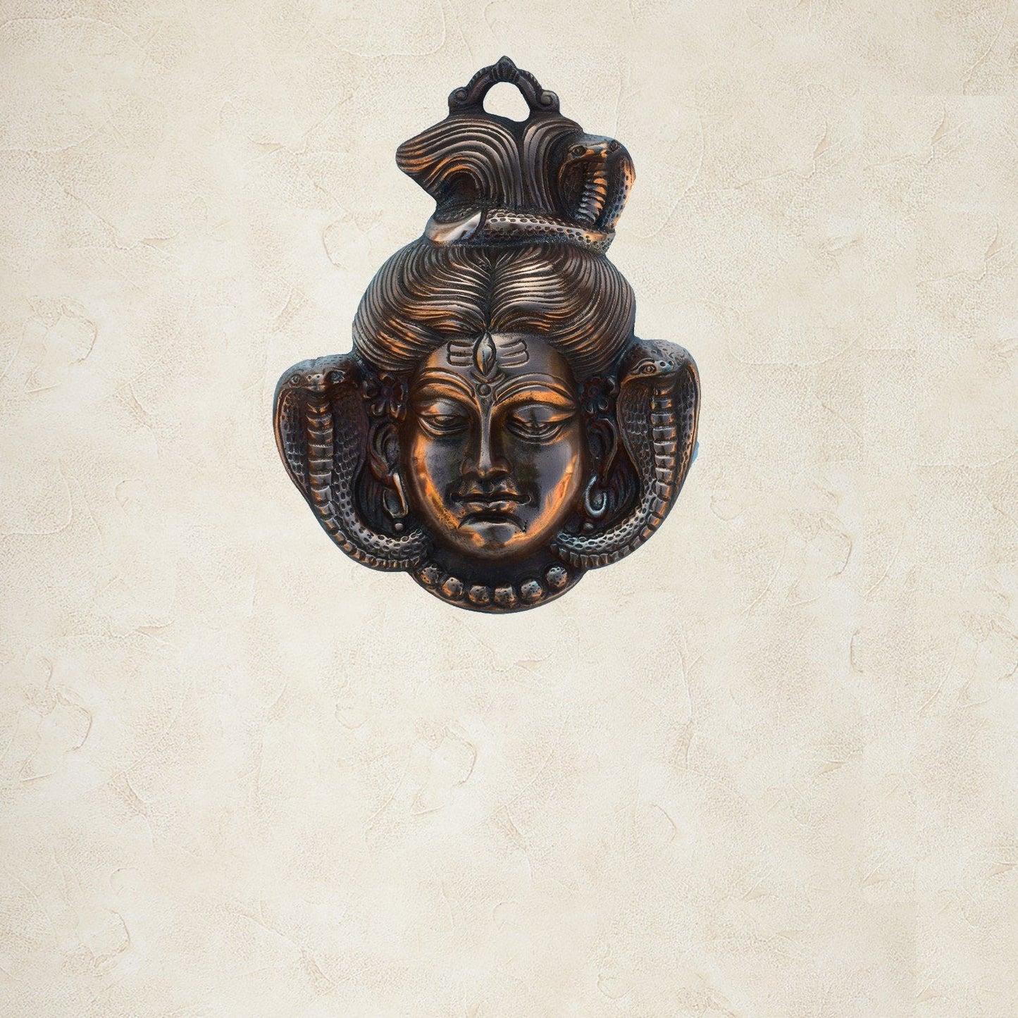 Ecraftindia Lord Shiva Metal Wall Hanging | Brown