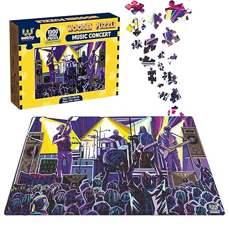 Webby Music Concert Wooden Puzzle Fun & Challenging Puzzle for Adult & 14+ Kids 1000 Pieces