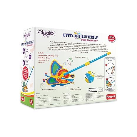 Funskool Giggles Betty The Butterfly Push Along Toy Playful Kids