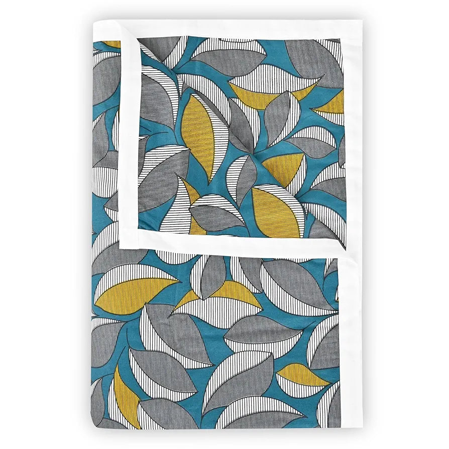 Divine Casa Floret 100% Cotton Single Dohar 120 GSM Soft & Lightweight Throw Blanket Colour Woody Petals