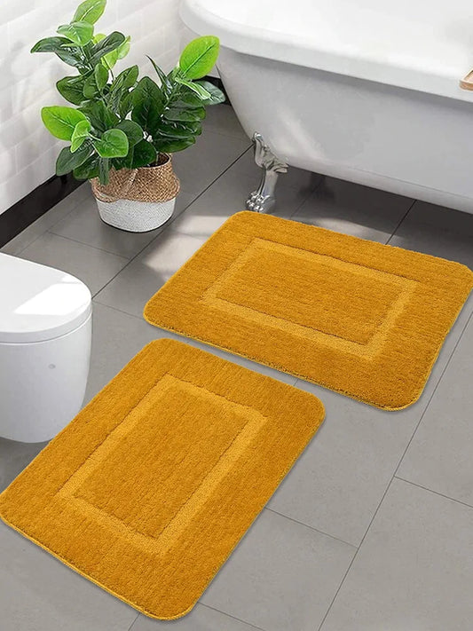 Saral Home Good Morning Mat Soft Anti-Skid Colour Gold