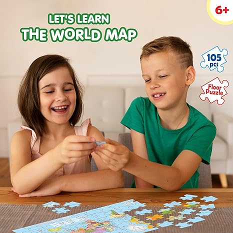 Funskool Play & Learn Funskool World Map Educational 105 Pieces Puzzle