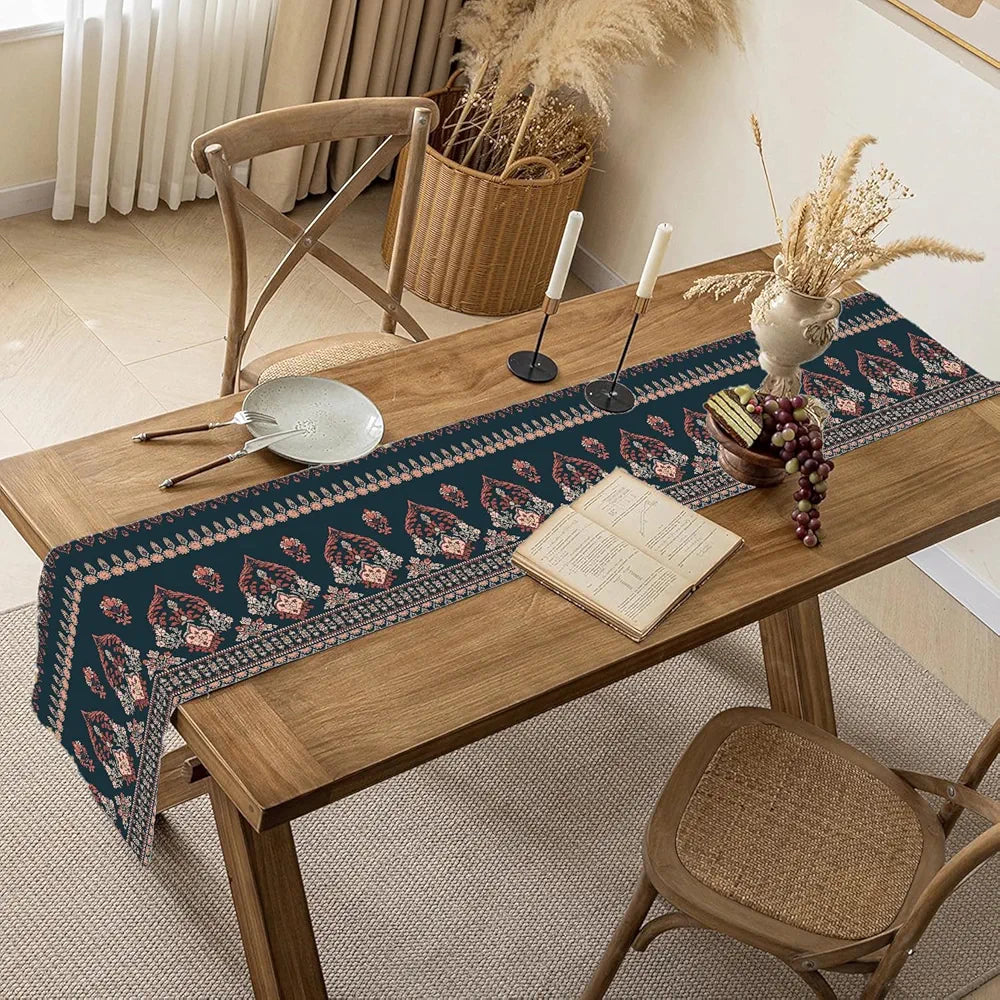 Ishro Home Premium Table Runner Colour The Blue